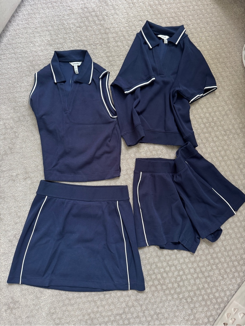 Spanx AirEssentials Pique Navy summer set (4)